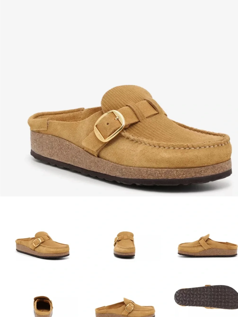 Birkenstock Men’s Tan Suede Clog-Style Loafers Size L10 M8